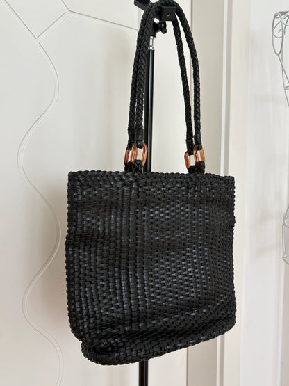 Japanese Vintage Woven Leather Shoulder Bag — original seller image 2