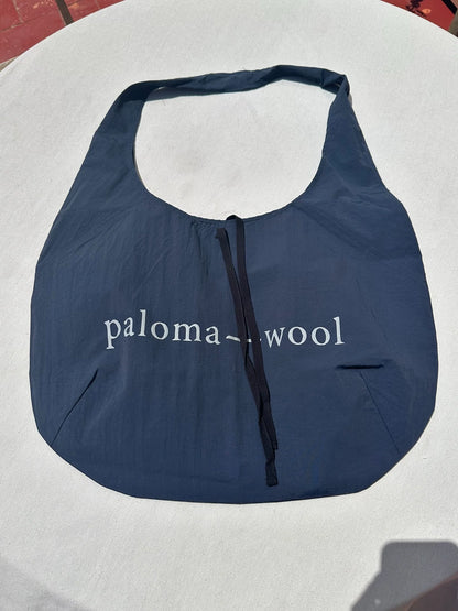 Paloma Wool Navy Soft Bag — front view