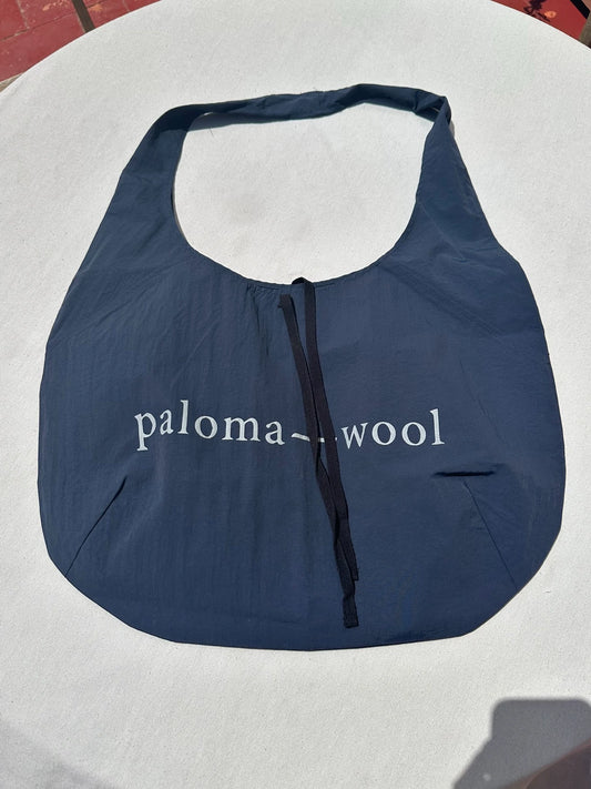 Paloma Wool Navy Soft Bag — front view