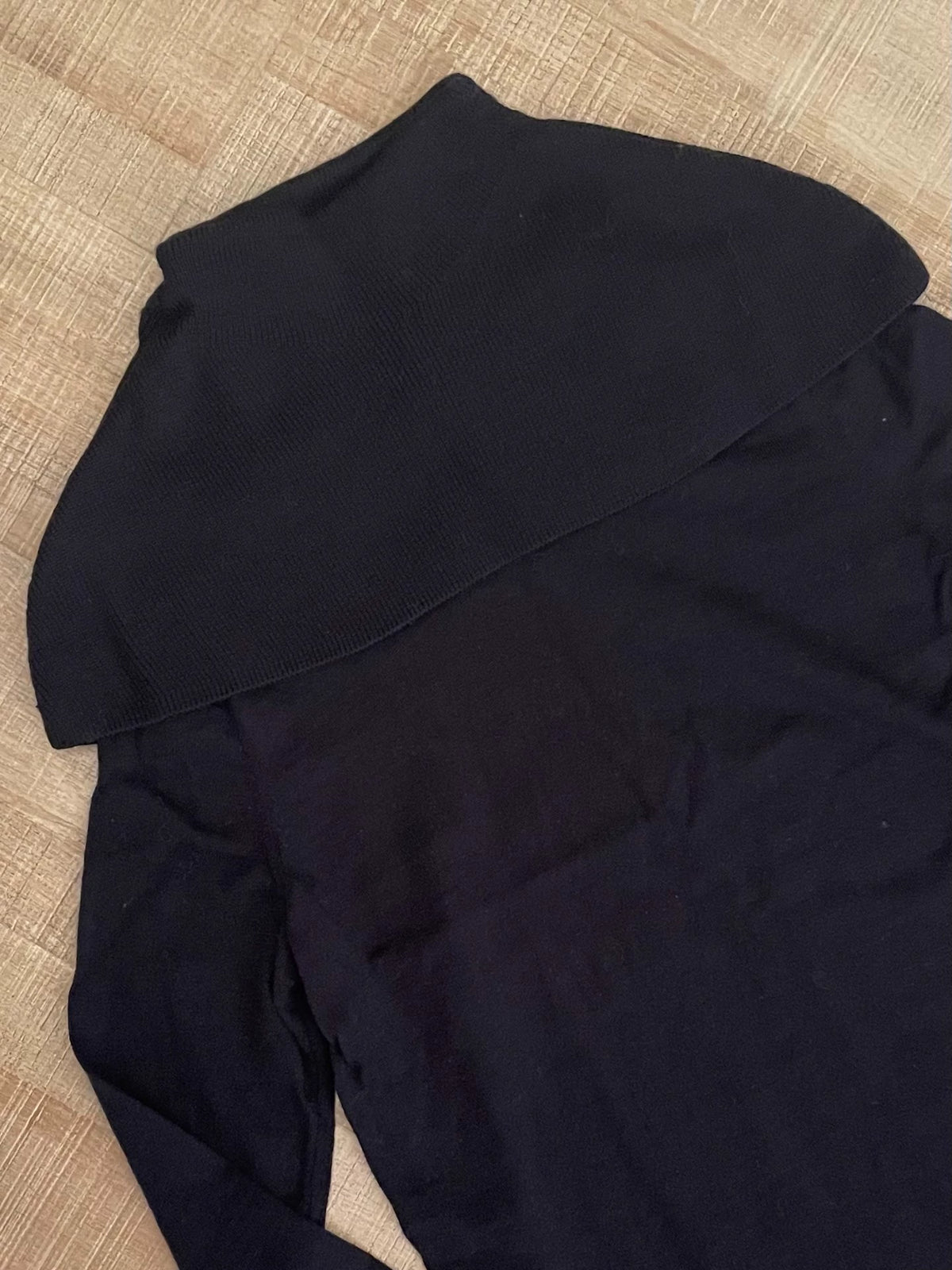 COS Navy Wide-Collar Wool Dress — product detail 3