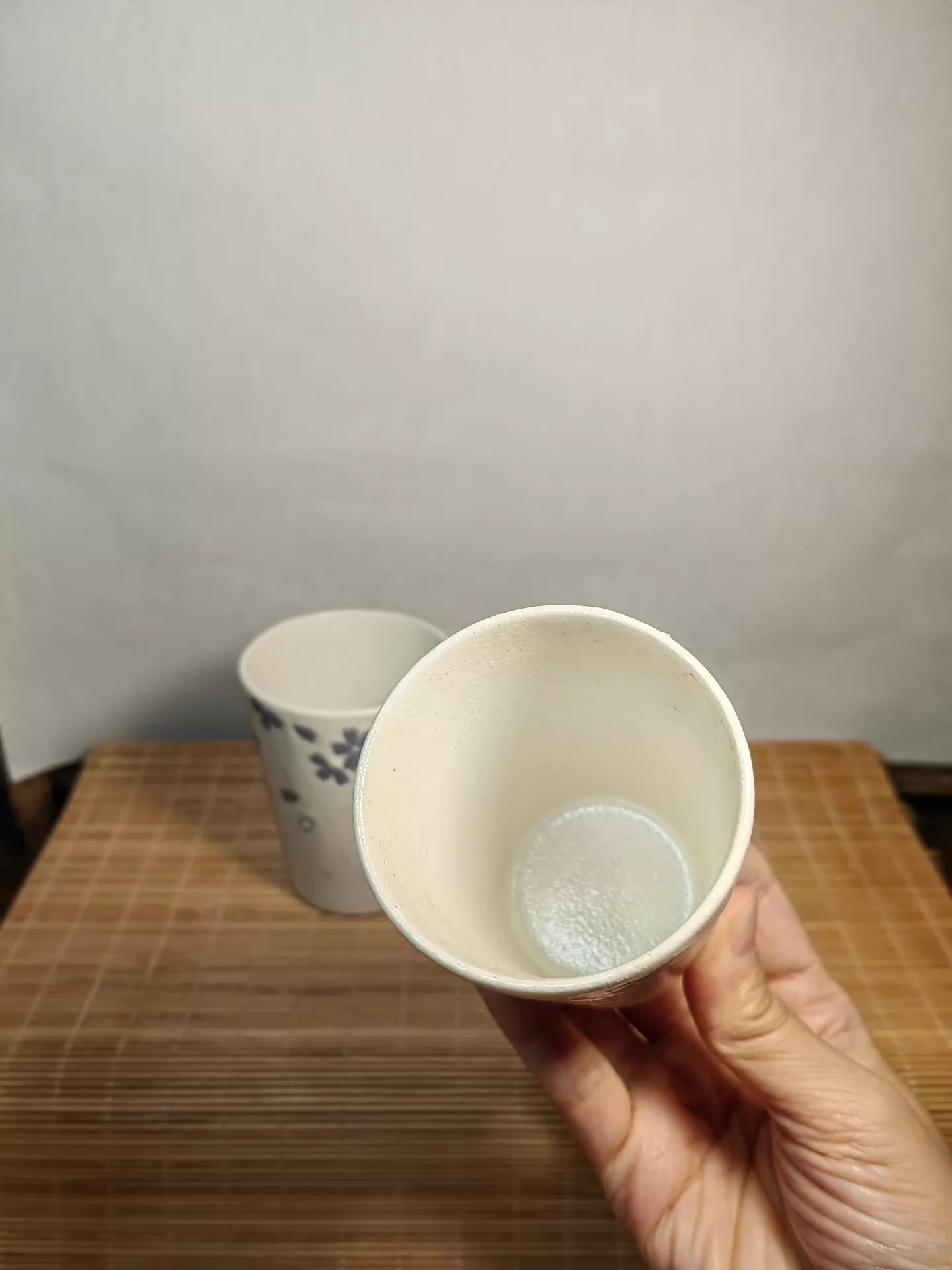 Ayako Koshino Japanese Studio Ceramic Cup Pair — original seller image 4
