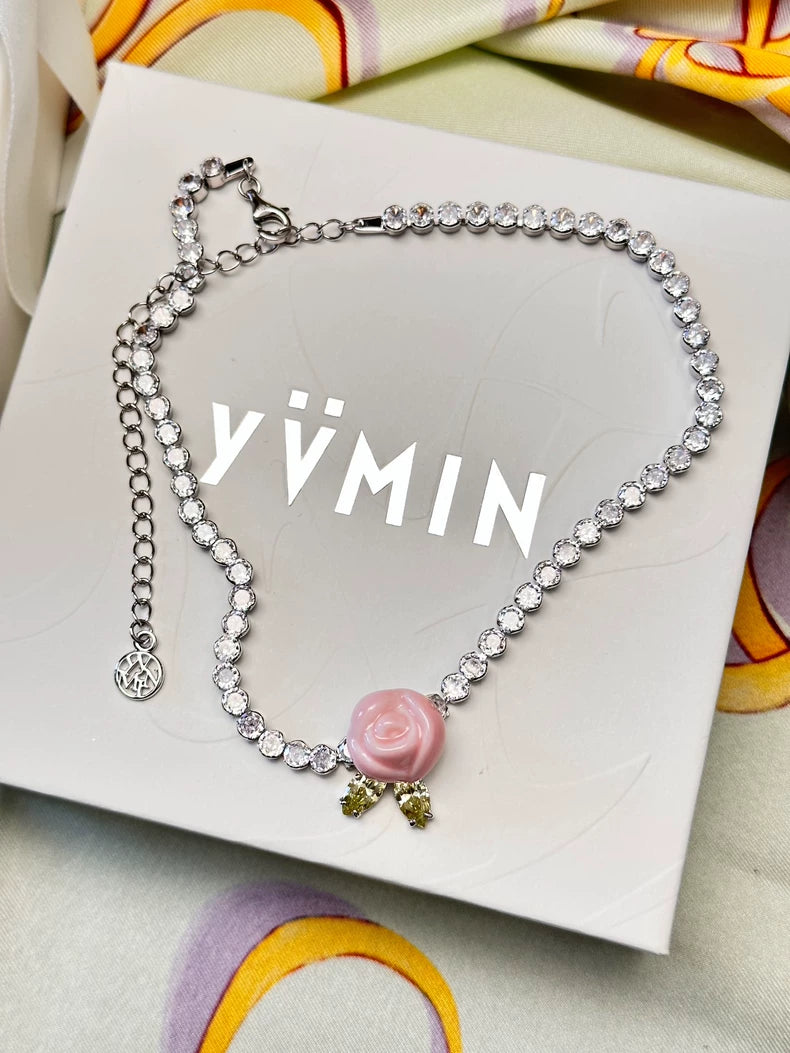 YVMIN x SHUSHU TONG ceramic rose necklace