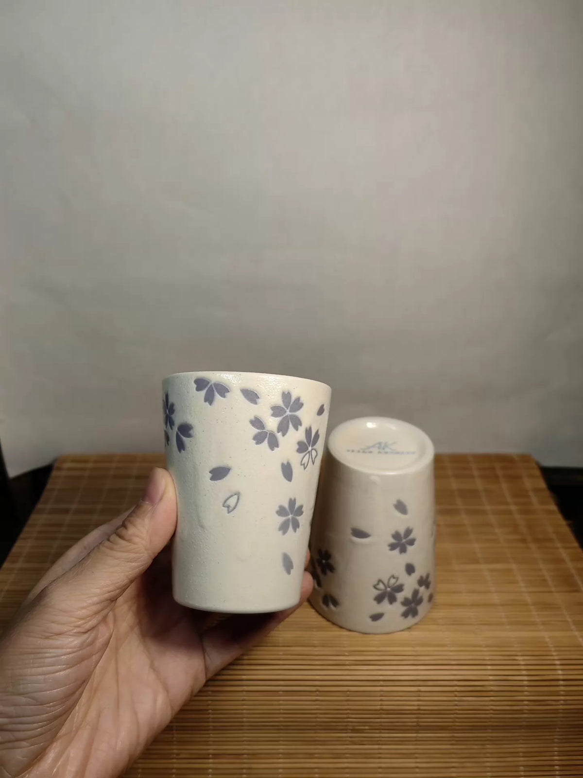 Ayako Koshino Japanese Studio Ceramic Cup Pair — original seller image 5