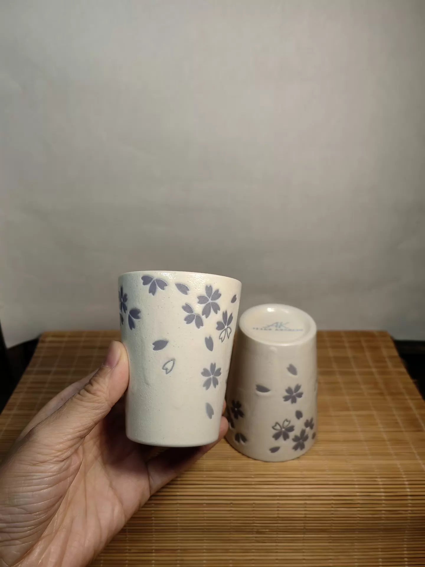 Ayako Koshino Japanese Studio Ceramic Cup Pair — original seller image 5