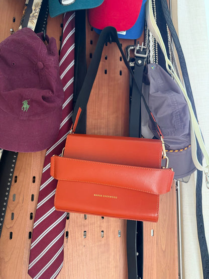Marge Sherwood Orange Leather Mini Bag – photograph 1
