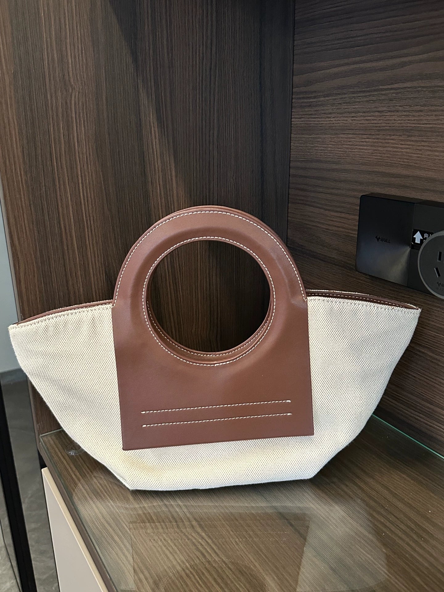 HEREU Cala Canvas and Leather Bag — product detail 4