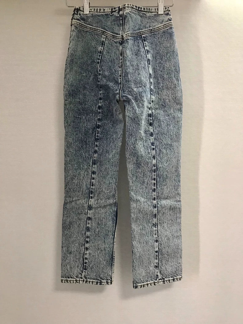 & Other Stories Acid-Wash Cropped Jeans