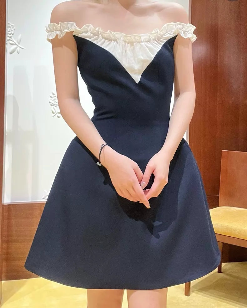 SHUSHU TONG ruffled collar dress