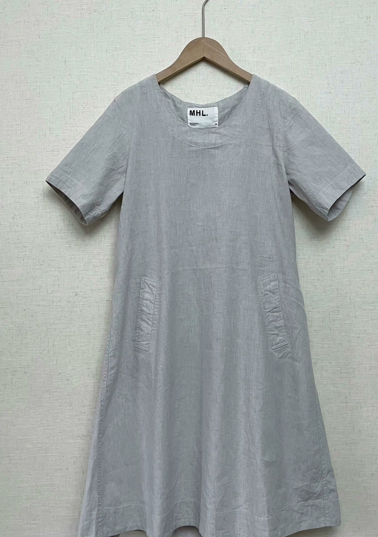 MHL Grey Linen-Cotton A-Line Dress – photograph 1
