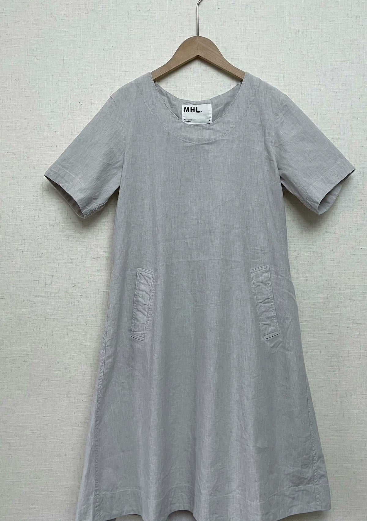 MHL Grey Linen-Cotton A-Line Dress – photograph 1