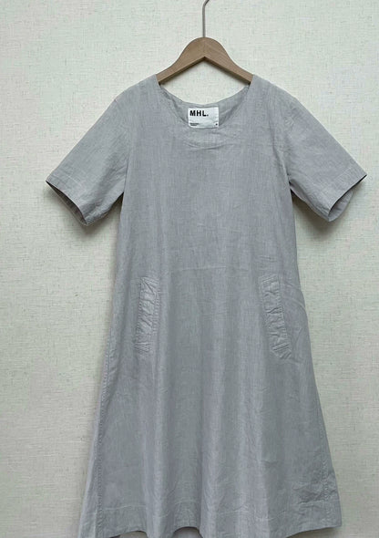 MHL Grey Linen-Cotton A-Line Dress – photograph 1