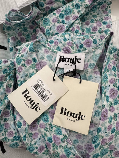 Rouje Mathilde Blue-Green Floral Dress — product detail 7