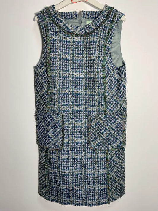 Blue Plaid Mini Dress