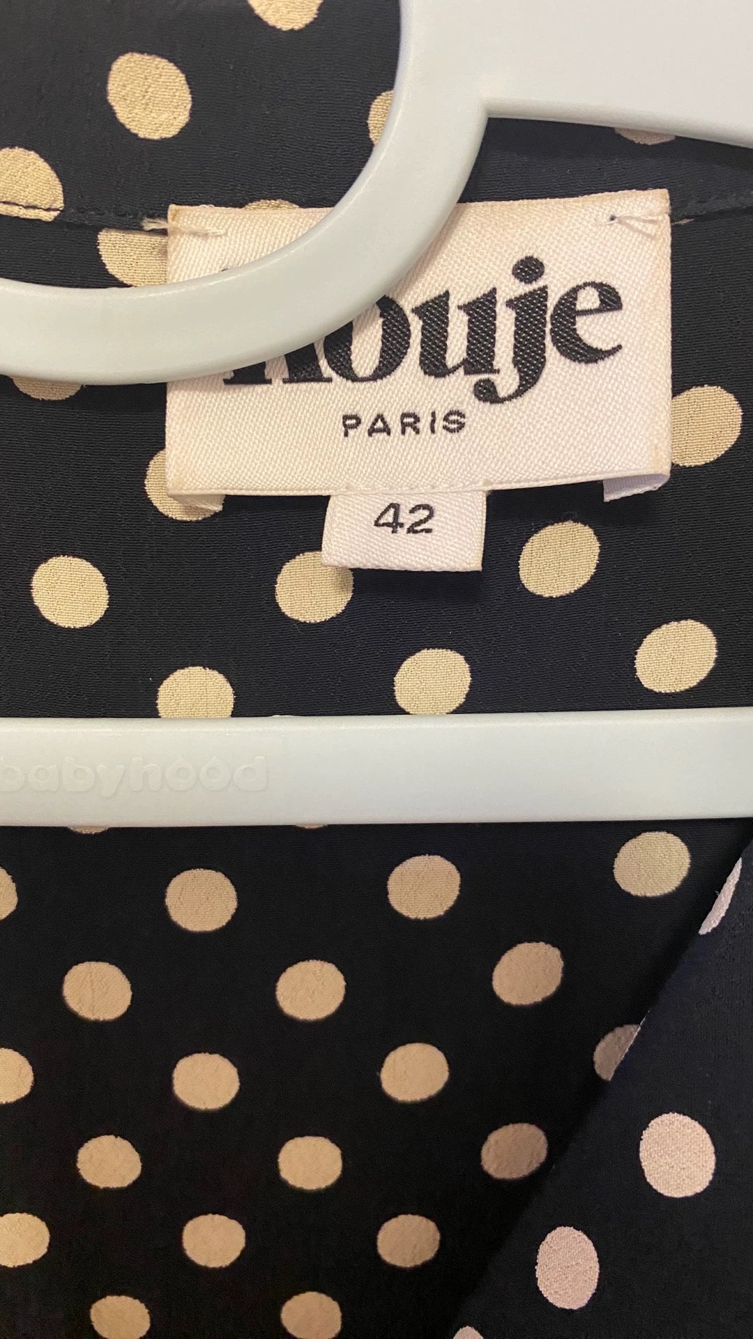 Rouje Black Polka-Dot Dress — product detail 6