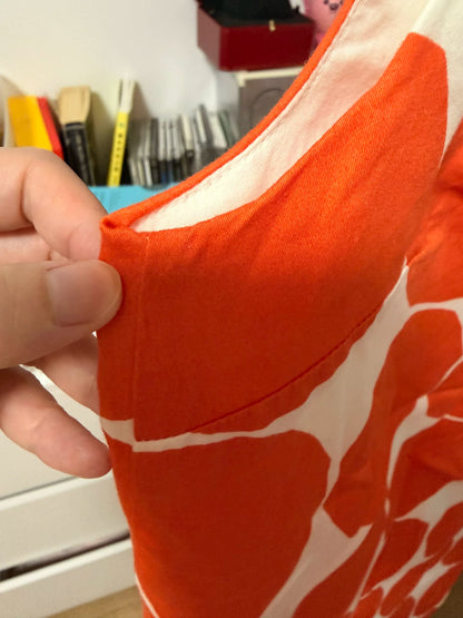 Marimekko Orange-and-White Dot Sleeveless Dress – photograph 5