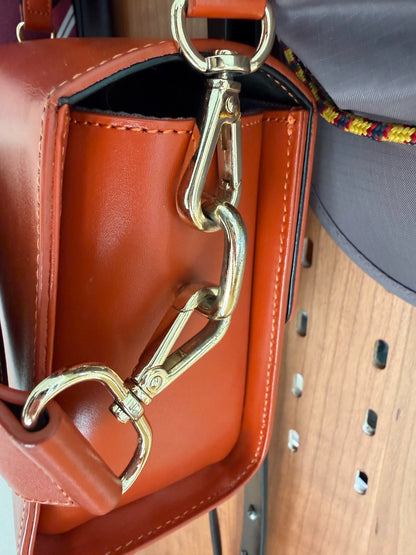 Marge Sherwood Orange Leather Mini Bag – photograph 4