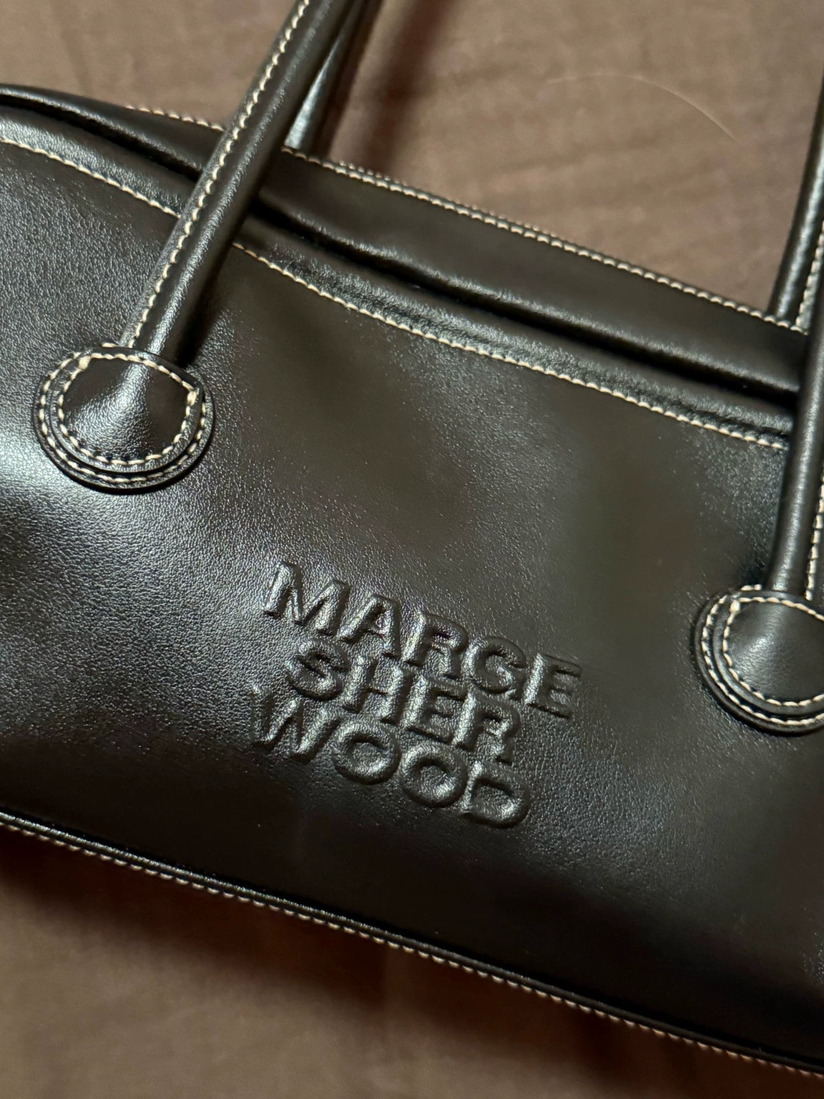 Marge Sherwood Black Leather Handbag – photograph 2