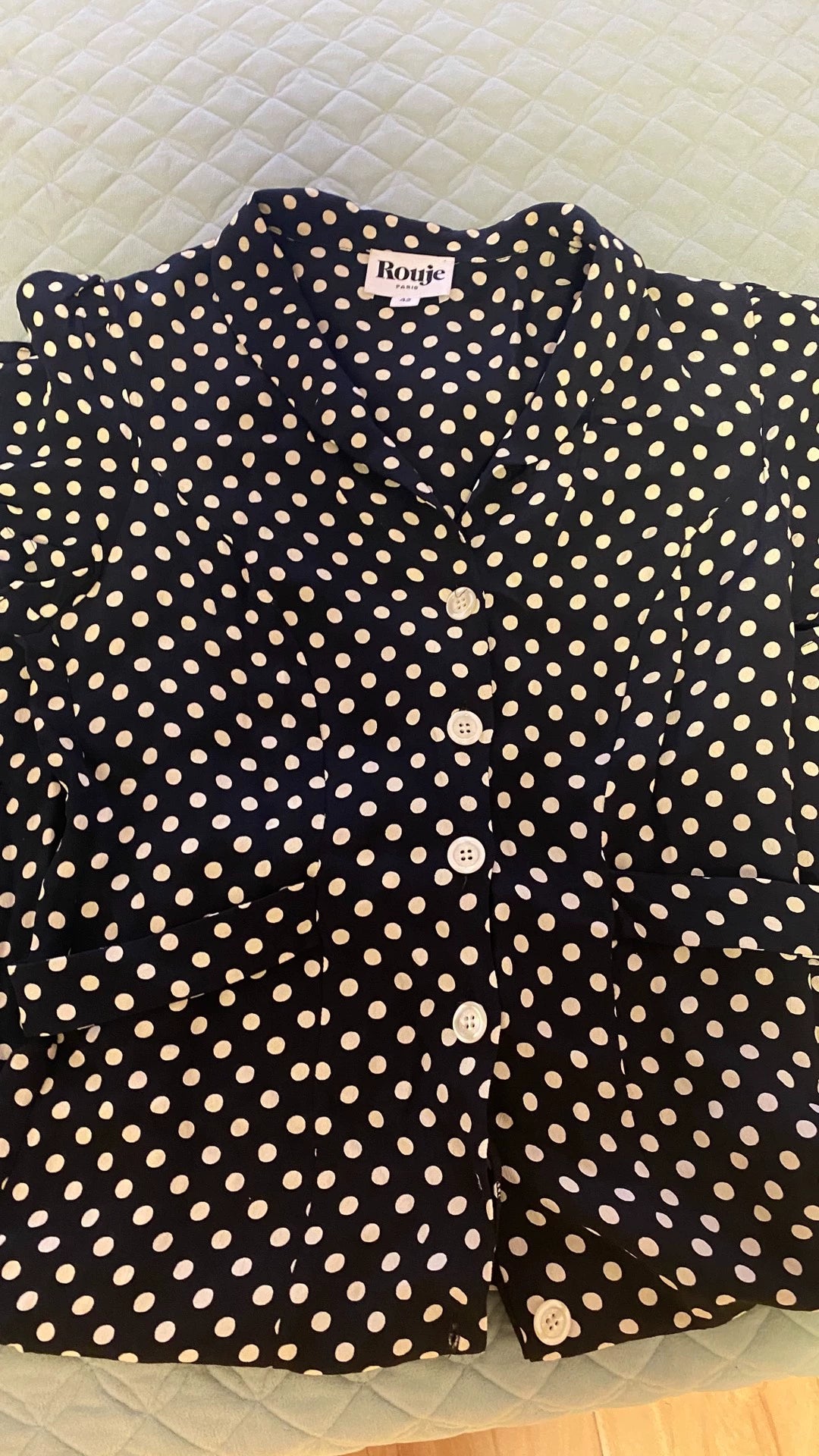 Rouje Black Polka-Dot Dress — product detail 9