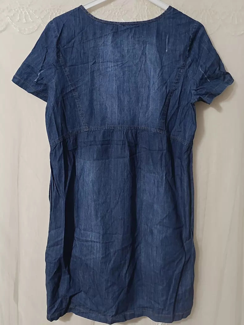 Soft denim waist dress