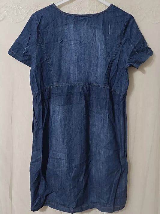 Soft denim waist dress