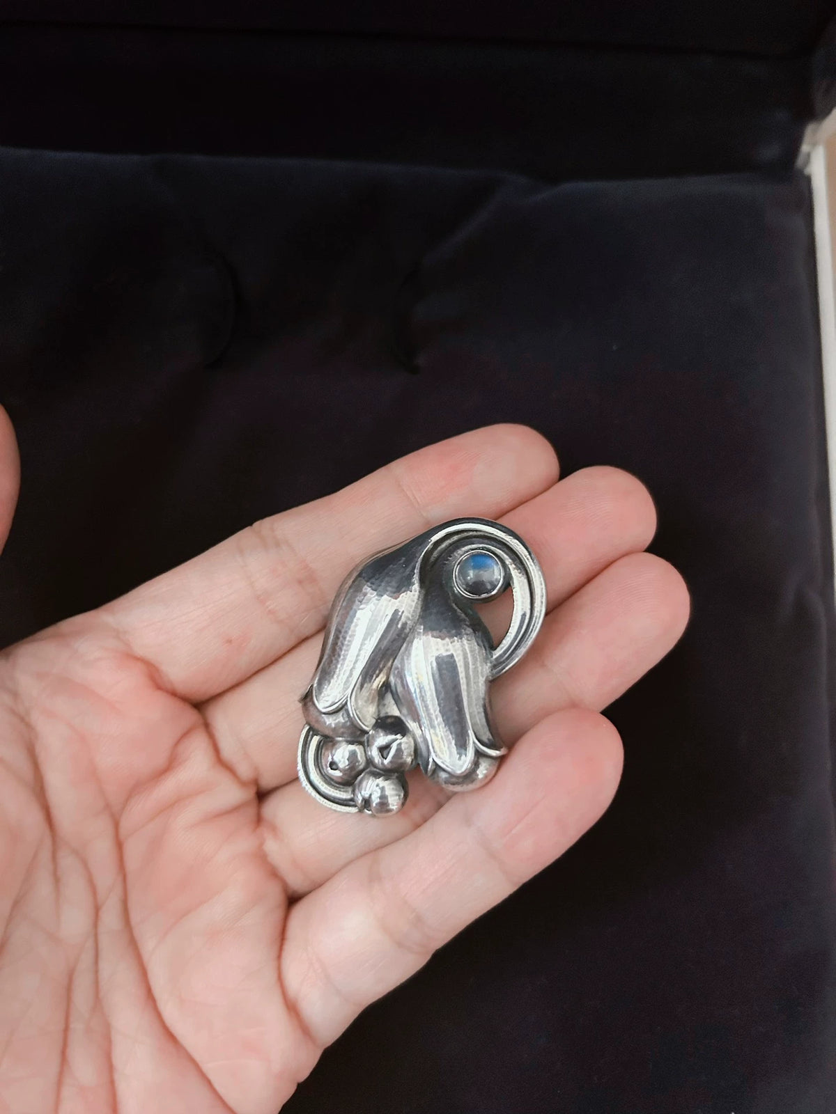 Georg Jensen No. 100B Moonstone Brooch – photograph 2