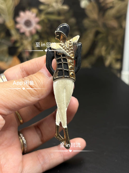 Vintage Figural Statement Brooch — original seller image 1