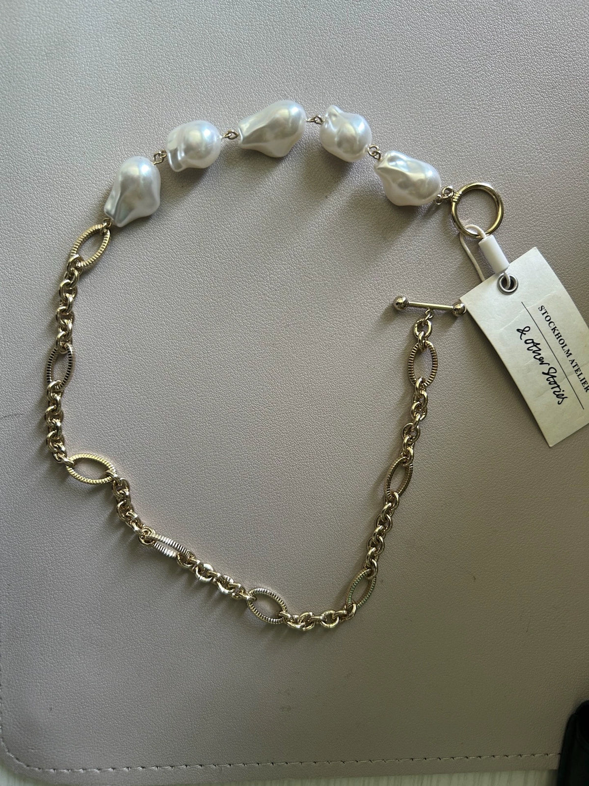 & Other Stories Baroque-Style Faux Pearl Necklace