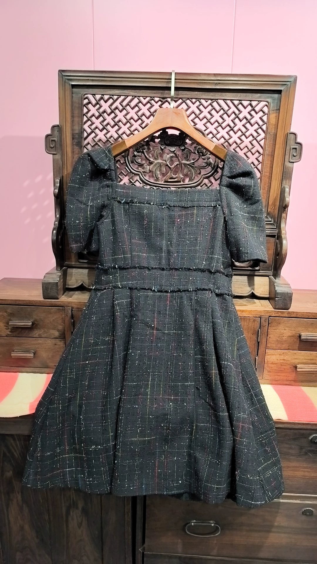 Yangqi charcoal dress alternate view