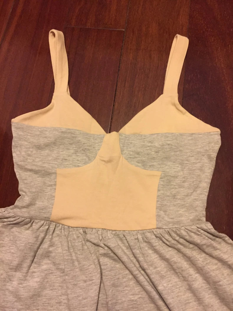 MONKI Contrast Bodice Strappy Skater Dress