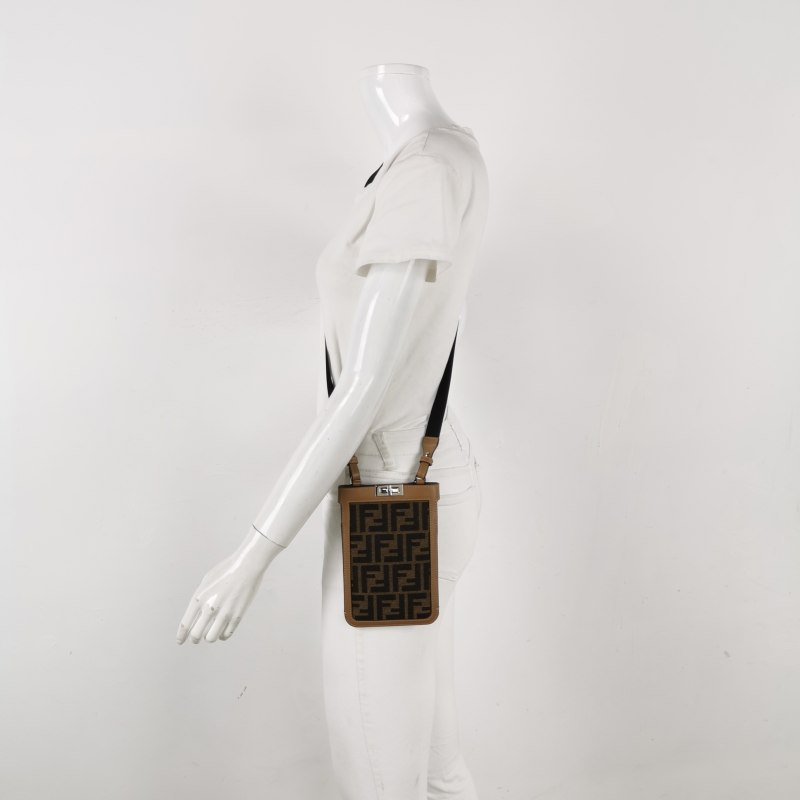 Fendi Peekaboo FF Monogram Mini Crossbody Bag