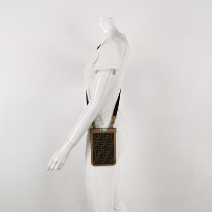 Fendi Peekaboo FF Monogram Mini Crossbody Bag
