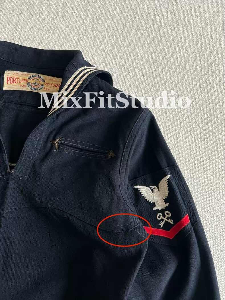 1950s Navy-Style Wool Sailor Top
