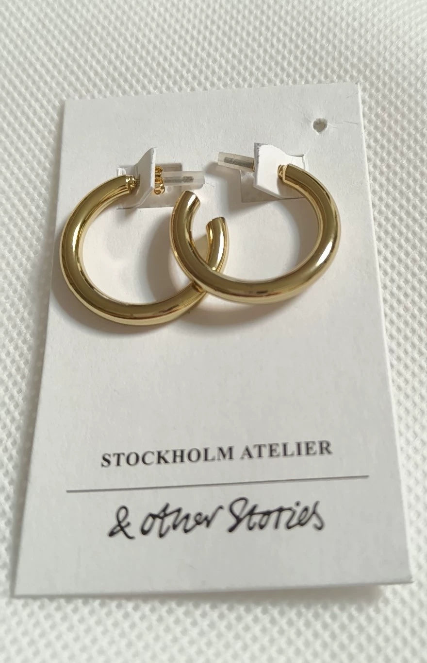 Actual & Other Stories gold-tone C-hoop earrings