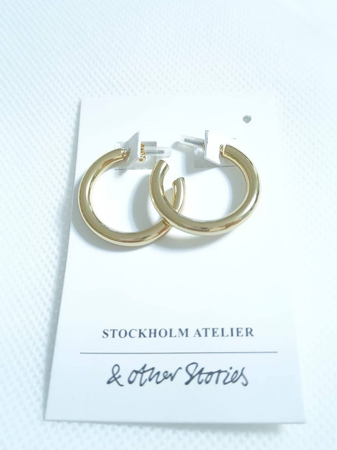 Actual & Other Stories gold-tone C-hoop earrings