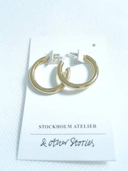 Actual & Other Stories gold-tone C-hoop earrings