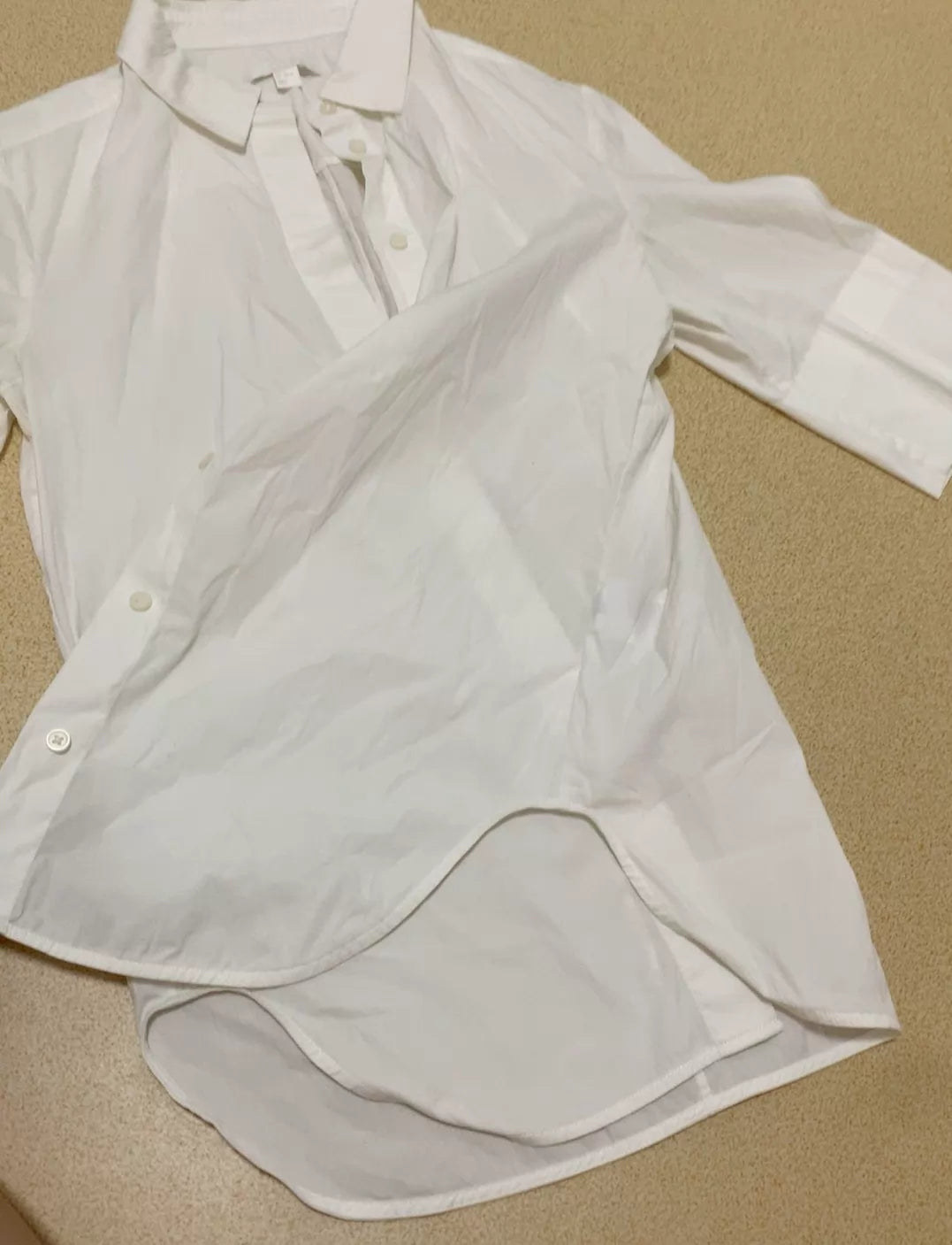 COS white elbow-sleeve shirt, actual item