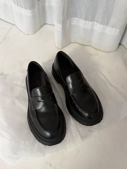 Camper Walden black loafers, actual pair