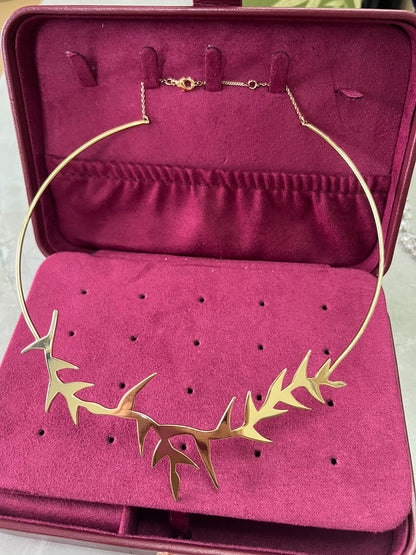 Actual & Other Stories gold-tone thorn collar necklace