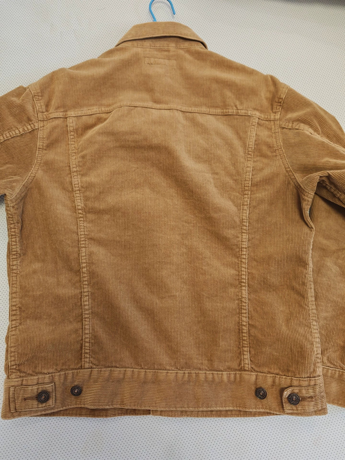 Uniqlo camel corduroy jacket, back view