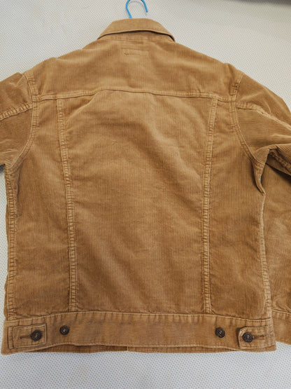Uniqlo camel corduroy jacket, back view